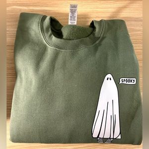 Halloween sweatshirt ghost crewneck spooky season sweatshirt ghost vans crewneck